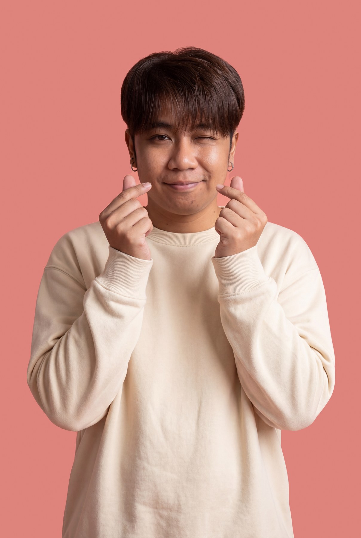 A2 cheeky · Both-Hands Mini-Hearts
